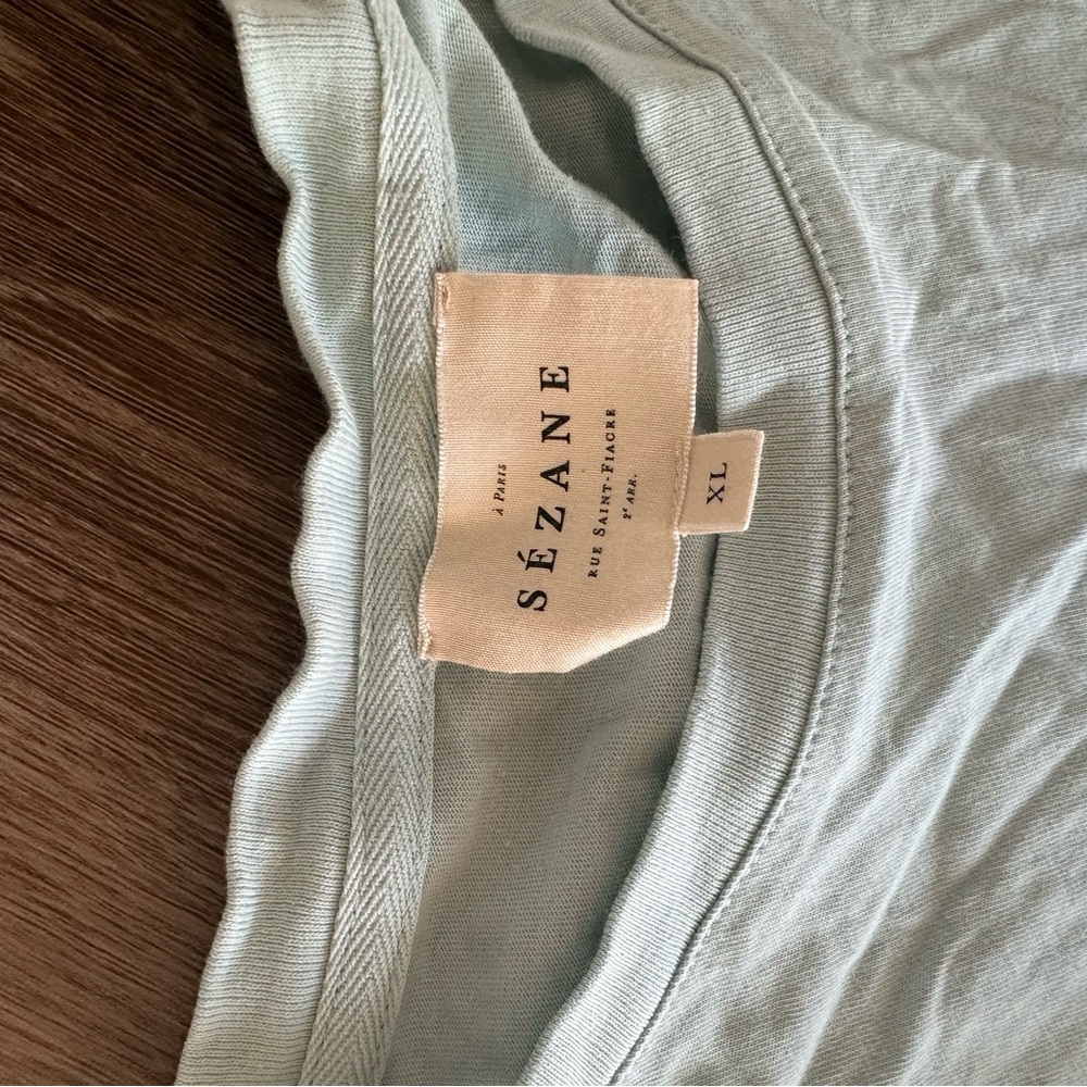 Sezane Gelato T-Shirt in Sea Green Fuschia - Picture 3 of 4